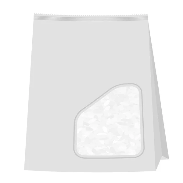 生面食米粒图标白色背景 亚洲种子丝袜的例证 可爱的卡通食品 — 图库矢量图片