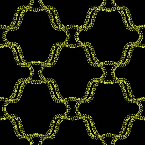 Gold Nahtloses Muster Mit Handgezogener Kette Perfekt Für Tapeten Webseiten — Stockfoto