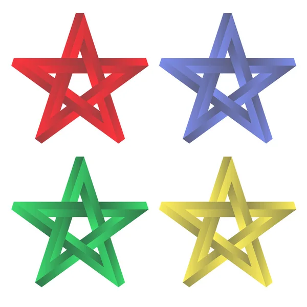 Pentagram Sign Five Pointed Star Icon Magical Symbol Faith Simple — Stock Photo, Image