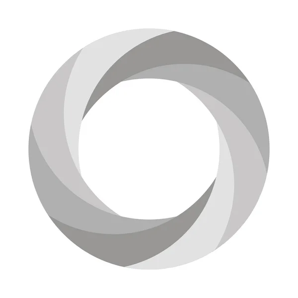 Icona Circle Grey Isolata Sfondo Bianco — Vettoriale Stock