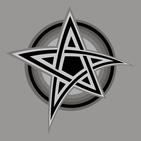 Pentagramm Zeichen Fünfzackiges Sternsymbol Magisches Symbol Des Glaubens Einfache Flache — Stockfoto