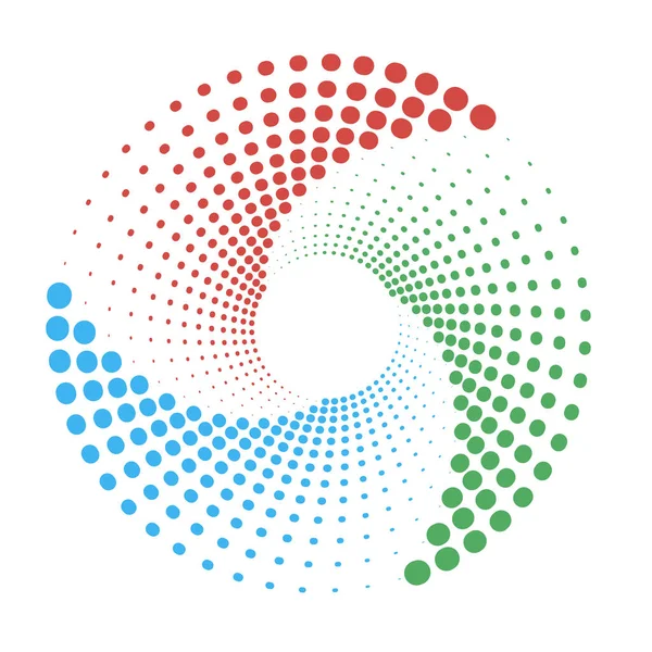白い背景に隔離されたサークルドットカラフルなアイコン — ストックベクタ