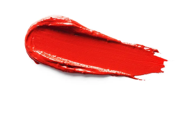 Rode vlekken lippenstift geïsoleerd op witte achtergrond. — Stockfoto