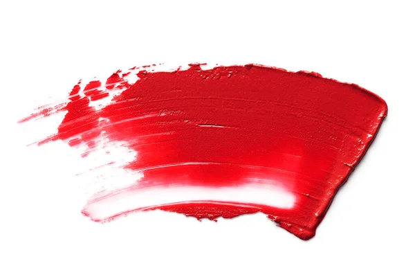 Červená rozmazané rty izolovaných na bílém pozadí. — Stock fotografie