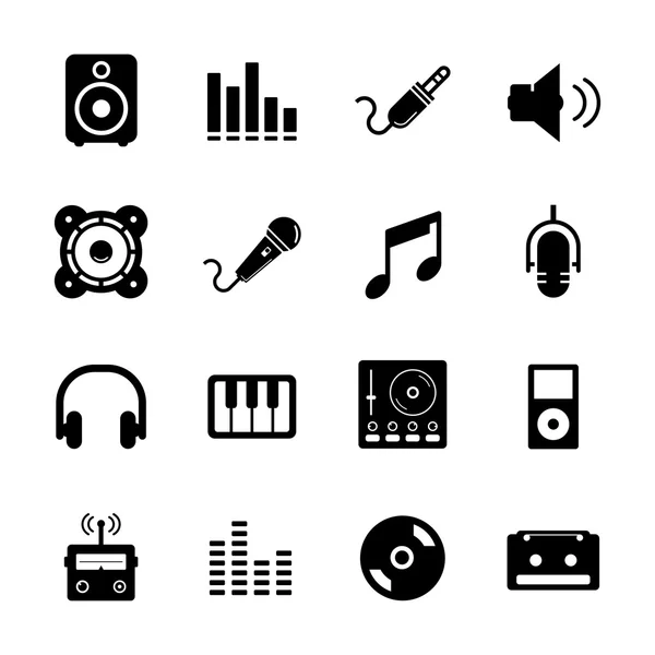 Vector black music icons set Stock Vector Image by ©skarin1 #32596221