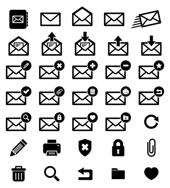 Email Icône Set — Image vectorielle