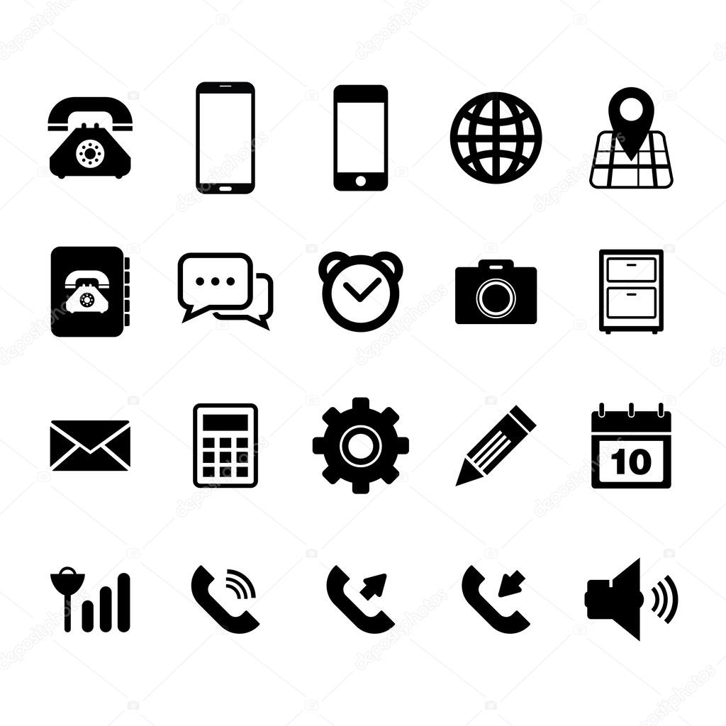 Mobile phone Icon set