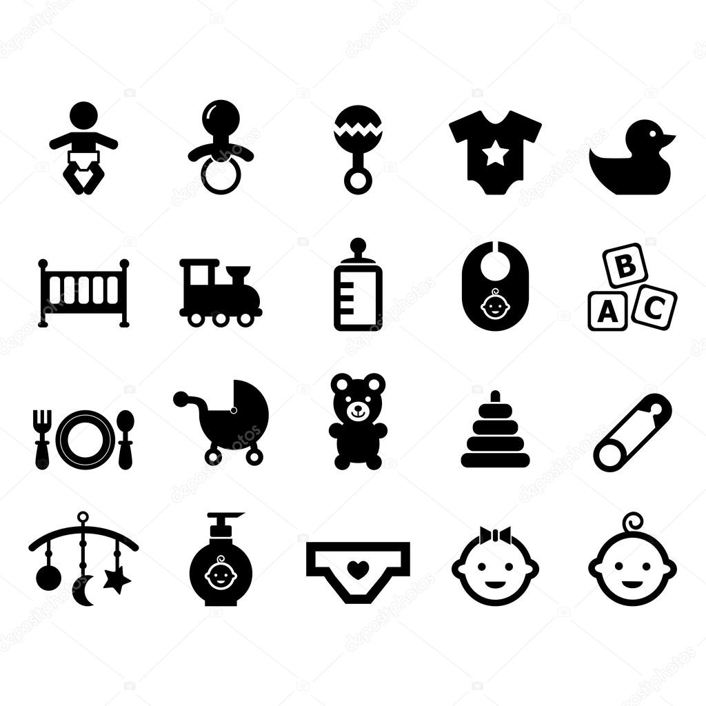 Baby icon set for your design