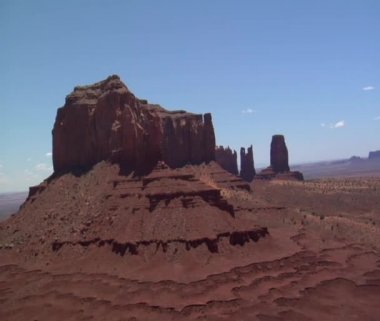 monument valley buttes havadan çekim