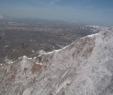 salt lake city ve dağlar kış hava atış