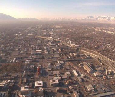 salt lake city sanayi bölgesi kış hava atış