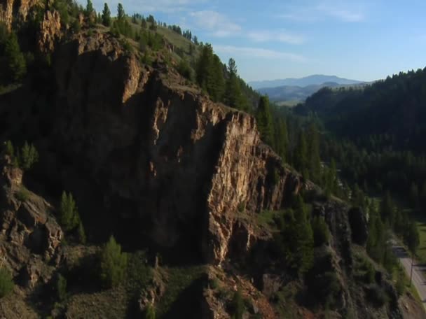 Colpo aereo di fiume dall'alto — Video Stock