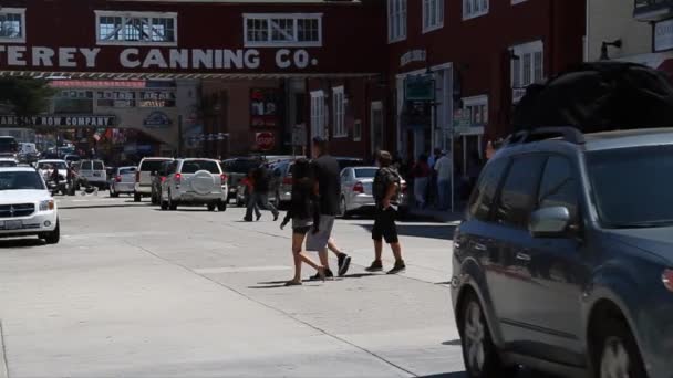 Cannery rij monterey california — Stockvideo