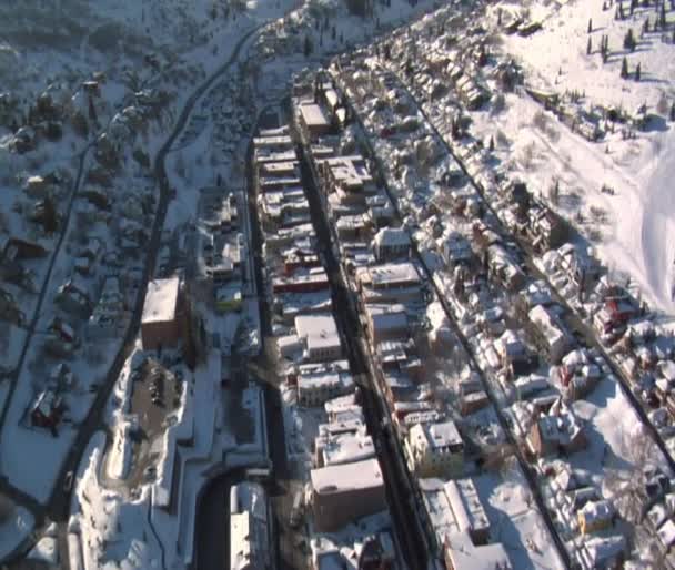 Foto aérea del centro de Park City Utah — Vídeos de Stock