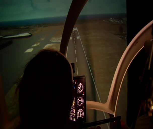 Simulador de helicóptero — Vídeo de Stock