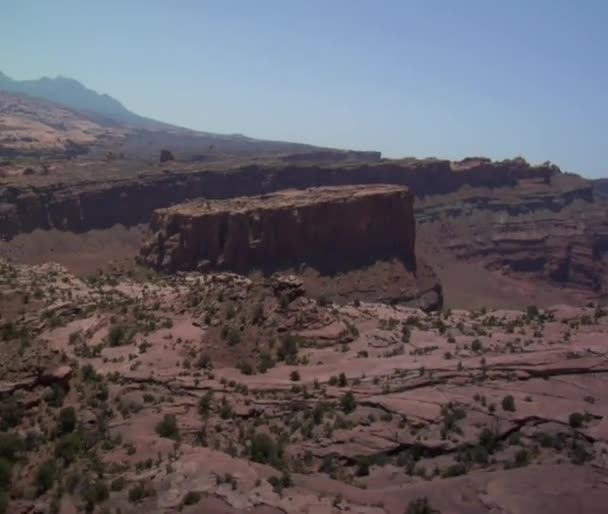 Foto aérea del desierto de roca roja — Vídeos de Stock