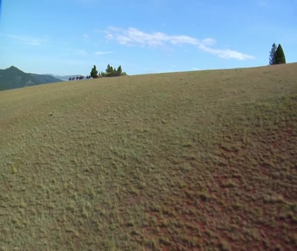 Coups aériens de buttes de désert de roche rouge 