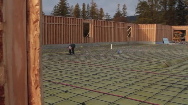 Preparing for concrete pouring — Stock Video