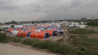 port-au-prince Haiti'de mülteci Kamp Çadırları