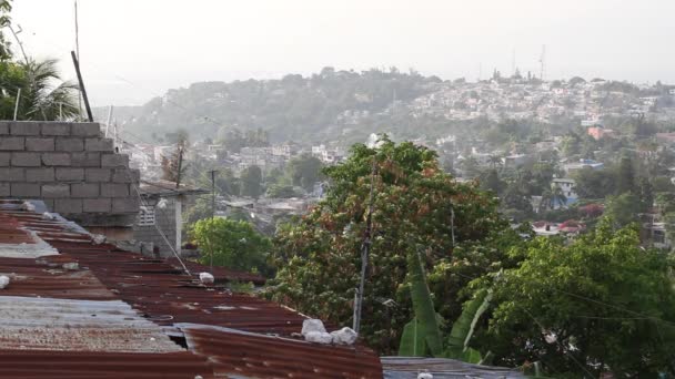Vista panorámica de Puerto Príncipe Haití — Vídeo de stock