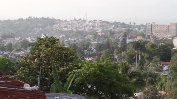Bred skott av port-au-prince haiti — Stockvideo