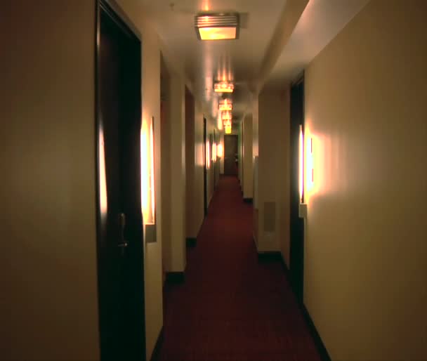 Pasillo moderno del hotel — Vídeo de stock