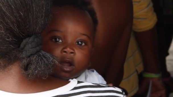 Young Haitian bayi — Stok Video