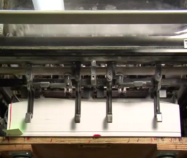 Empilement de matériaux imprimés sur la presse à imprimer — Video