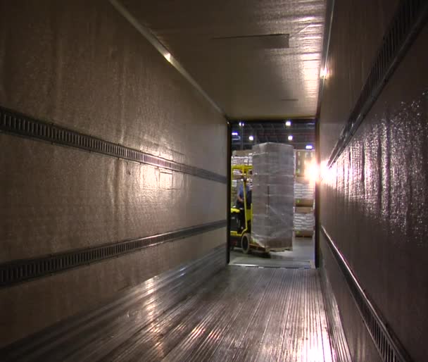 Vue de l'intérieur semi-remorque 