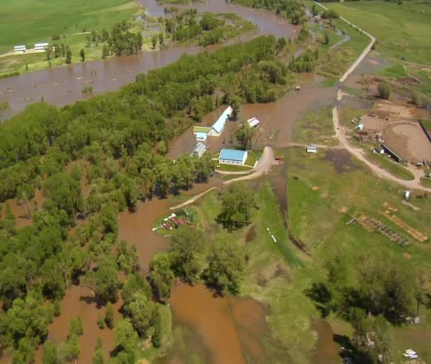 Yellowstone rivier overstromingen — Stockvideo