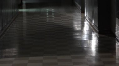 Damalı okul koridor