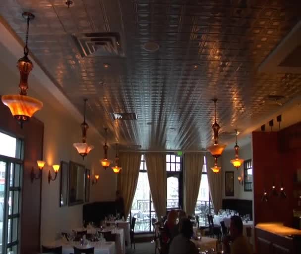 Ampia sala ristorante — Video Stock