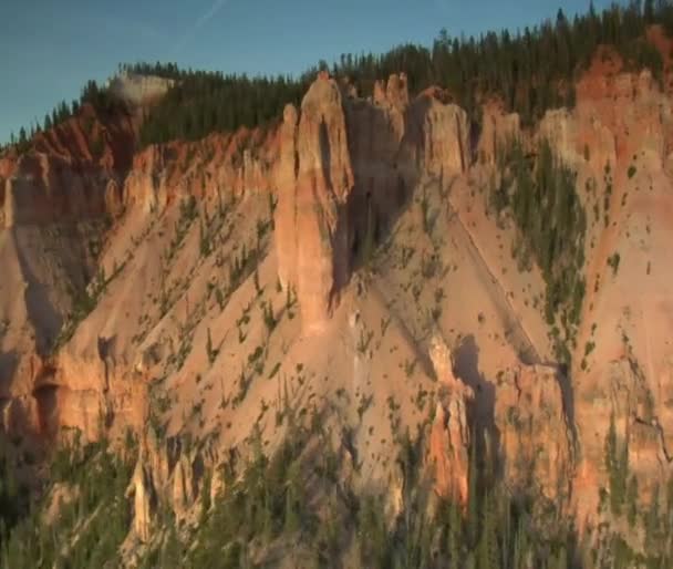 Bryce Canyon national Park cliff face — Stock Video