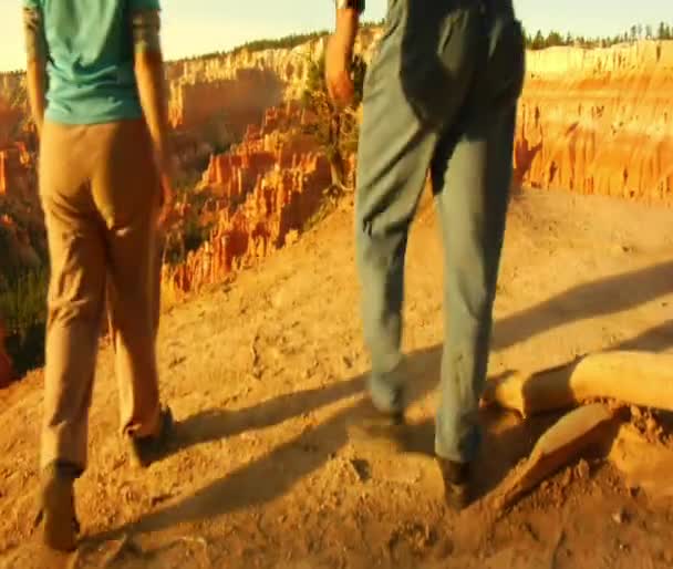 Couple at Bryce Canyon national Park — Stock Video
