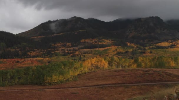 Mountains and fall colors — Stock Video