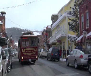 Trolley ana caddesi, park city utah olarak