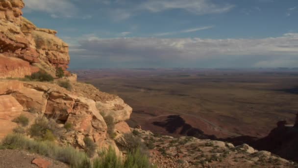 Pannellatura delle riprese di Moki Dugway nello Utah meridionale — Video Stock