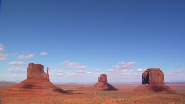 Wide time lapse Monument Valley Utah — Stock Video