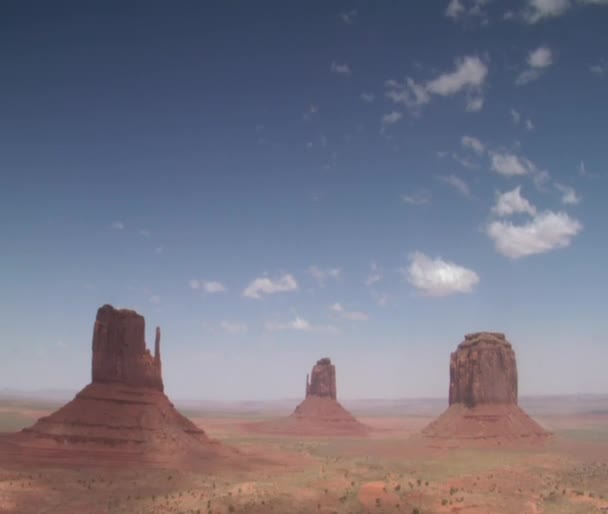 Monument Valley szélvihar idő megszűnése — Stock videók