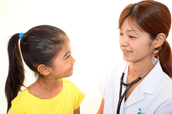 Asian medical doctor and child. — Stock Photo, Image