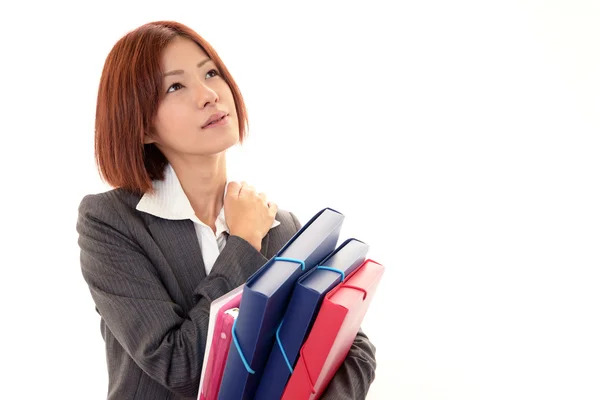 Frau mit Nackenschmerzen. — Stockfoto