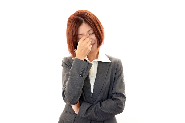 Young woman having a headache — Stock Photo, Image