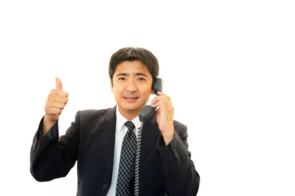 Businessman enjoying success — Stock Photo, Image