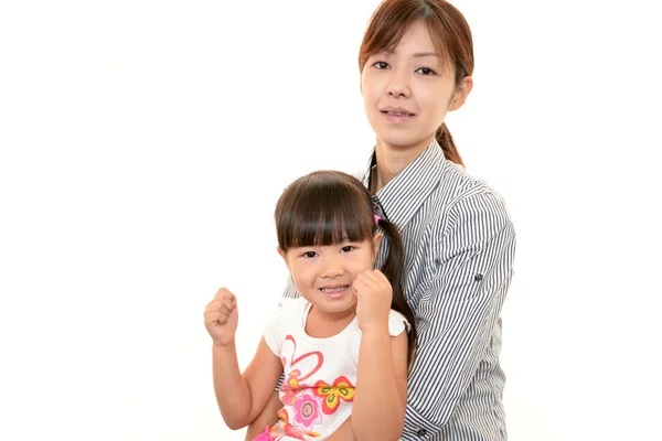 Criança sorridente com mãe — Fotografia de Stock