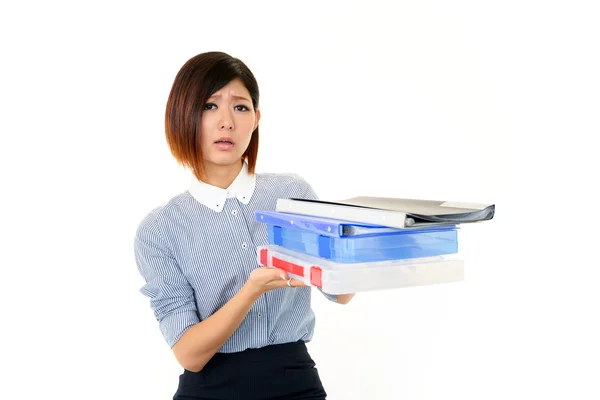 Stressed business woman — Stock Photo, Image