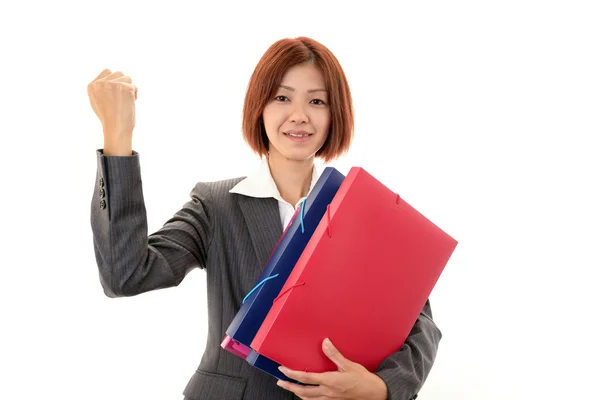 Mujer de negocios disfrutando del éxito — Foto de Stock