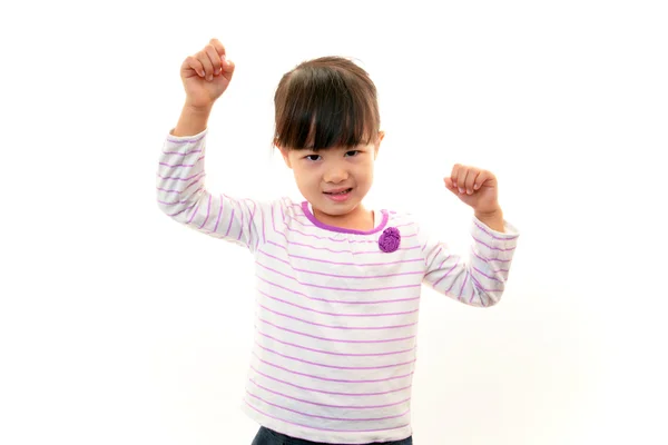 Felice ragazza asiatica sorriso sul suo viso — Foto Stock