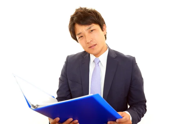 Depressed Asian businessman. — Stock Photo, Image