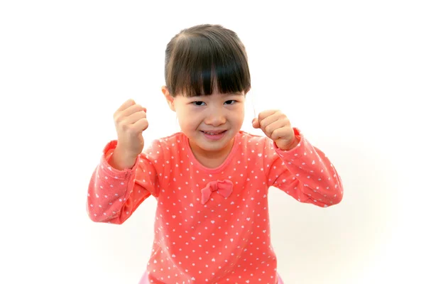 Gelukkig Aziatisch meisje glimlach op haar gezicht — Stockfoto