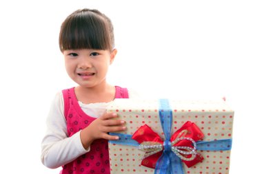 elinde mevcut holding neşeli küçük kız